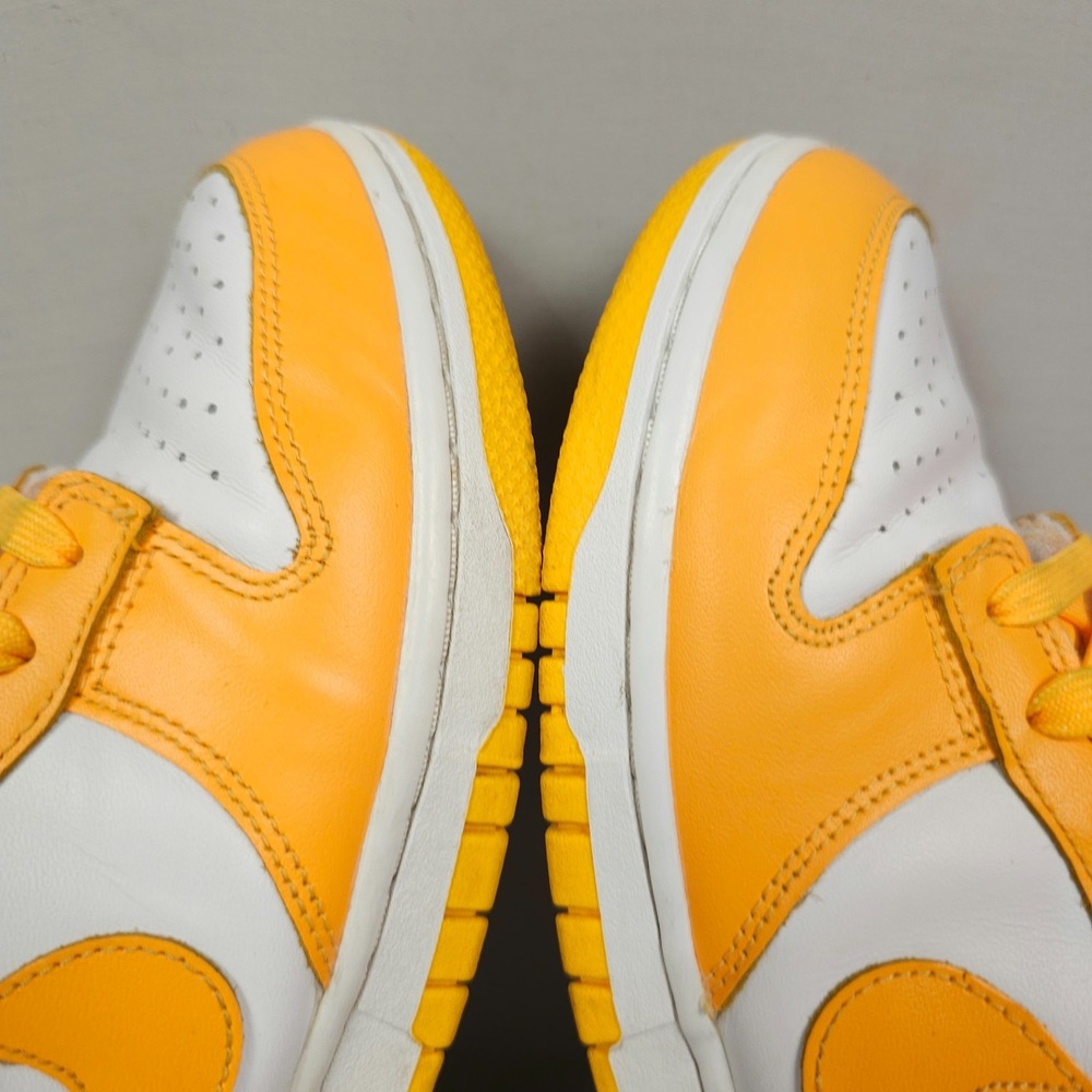 Nike Dunk Low Shoes Women Size 9 Laser Orange Sail White Leather Sneaker - Picture 6 of 16